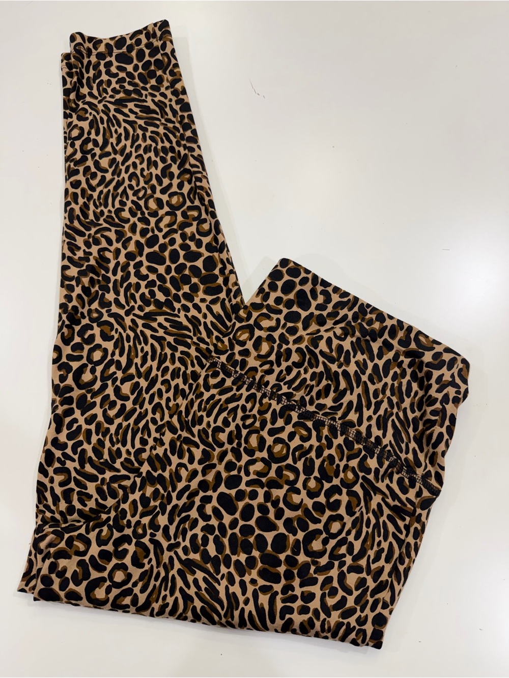 Chico's Kids Leopard-Pattern Leggings in Tan and Black